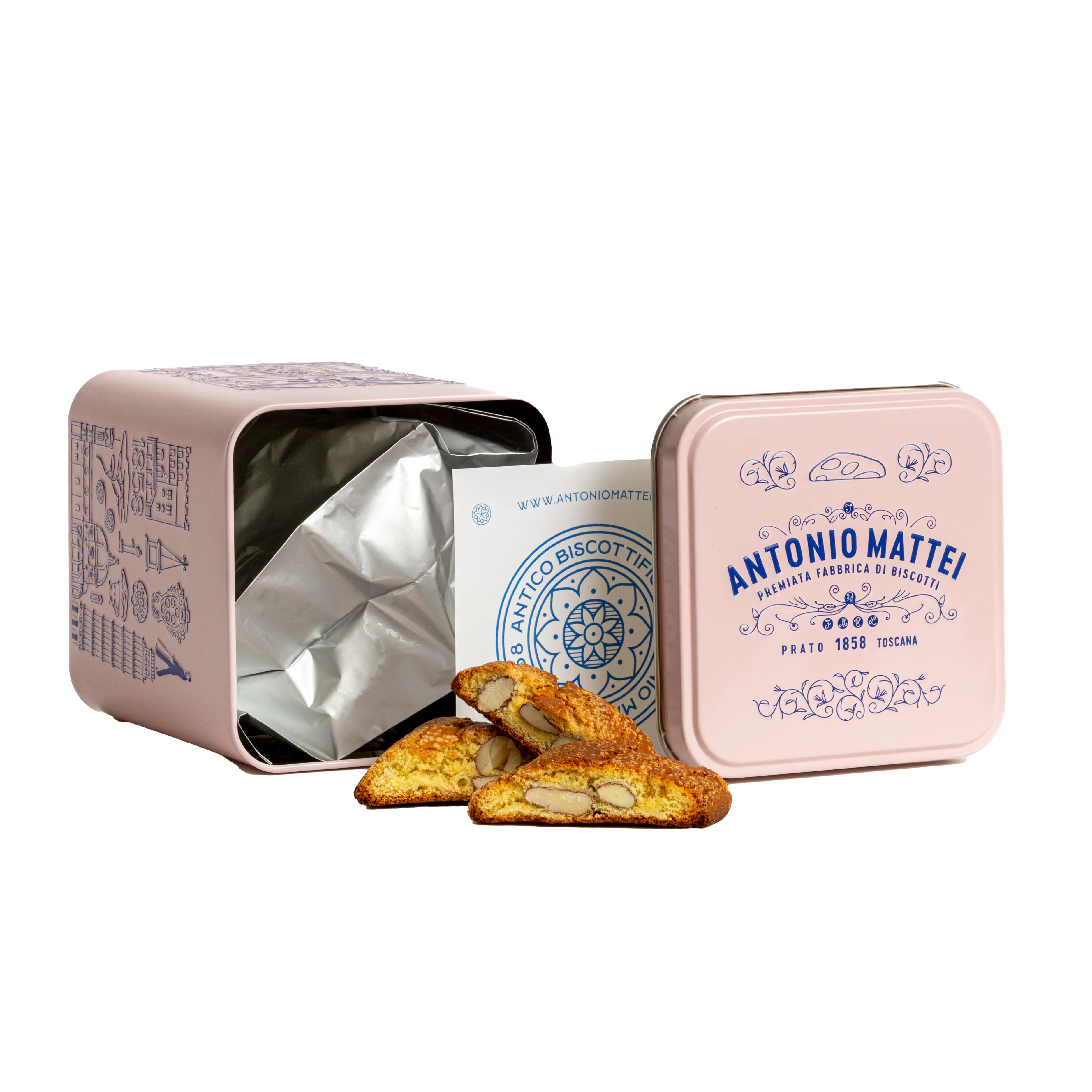 Cantuccini mit Mandeln in Dose Rosa
